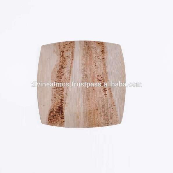 TOP QUALITY ECO-FRIENDLY ARECA PALM LEAF BOWL(10.5 INCH QUADRATO SQUARE PLATE )