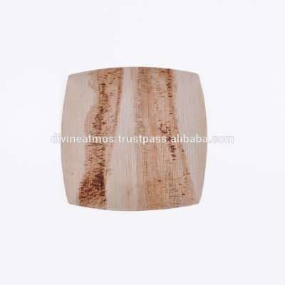 TOP QUALITY ECO-FRIENDLY ARECA PALM LEAF BOWL(10.5 INCH QUADRATO SQUARE PLATE )